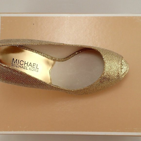 NIB MICHAEL KORS MK 40S3YOHP1D YORK GOLD PLATFORMS - Picture 4 of 8